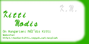 kitti modis business card